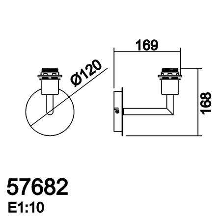 Lampa ścienna ROOMER mosiądz antyczny 1xE27 (abażur zamawiany osobno)