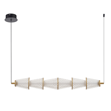 Milagro Lampa wisząca SANSA 11W LED ML1821 CZARNY + MOSIĄDZ