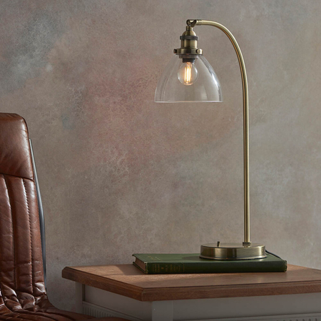 Lampa stołowa Endon Lighting Hansen 77859 mosiądz