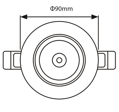 Blaupunkt Lampa LED podtynkowa Spot 7W barwa ciepła [Średnica otworu: 75 mm]