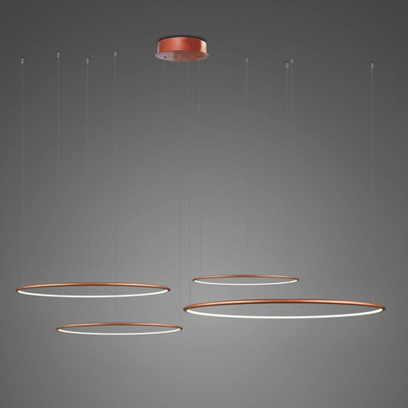 Lampa wisząca Ledowe Okręgi No.4 100cm 3k miedziana Dali