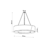 Sollux Lighting Żyrandol SATURNO SLIM 90 czarny SL.0798