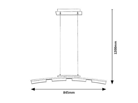 Lampa wisząca Rabalux Eucalyptus 2957 chrom satyna