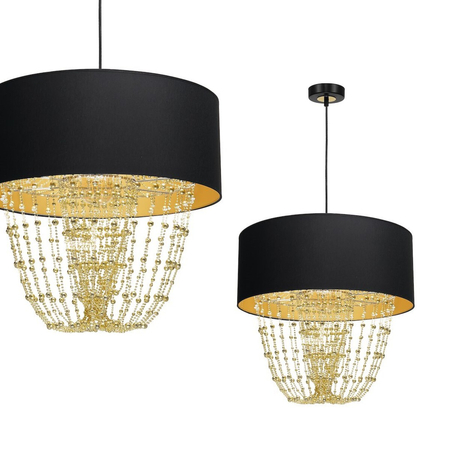 Milagro Lampa wisząca ALMERIA BLACK/GOLD 1xE27 MLP6442 CZARNY / ZŁOTY