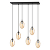 Lampa wisząca ASTRAL 6 Emibig 1267/6 czarny/złoty