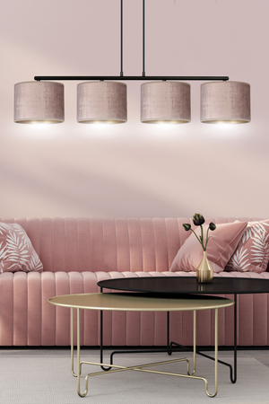 Lampa wisząca HILDE 4 BL ROSE Emibig 1053/4 różowy