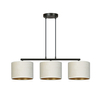Lampa wisząca HILDE 3 BL WHITE Emibig 1052/3 biały/czarny