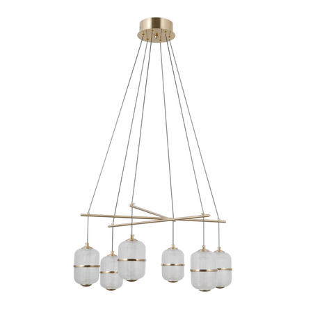 Lampa wisząca Italux Alani PND-34375-6-HBR Złoty