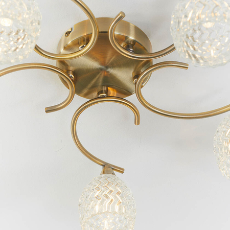 Lampa sufitowa Endon Lighting Boyer BOYER-5AB mosiądz