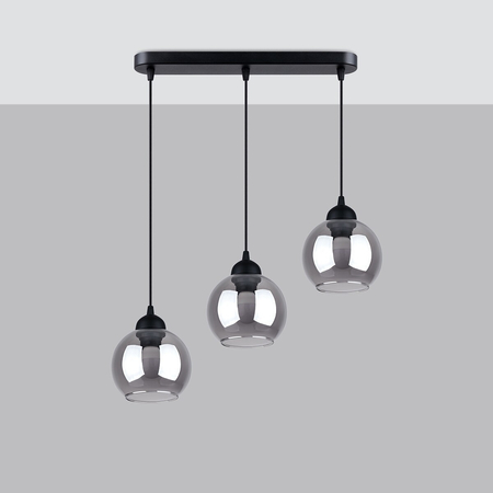 Sollux Lighting Lampa wisząca ALINO 3 czarna SL.1142