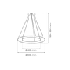 Milagro Lampa wisząca HOOP GOLD 51W LED ML1546 ZŁOTY