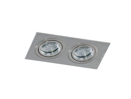 Oczko CARO 2 SQUARE ALUMINIUM Azzardo AZ2438 stalowy