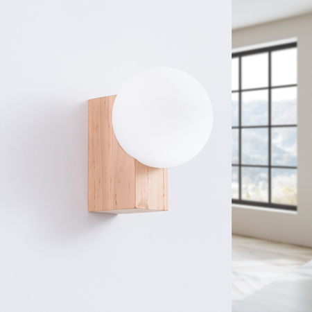 Sollux Lighting Kinkiet BULBO naturalne drewno SL.1682