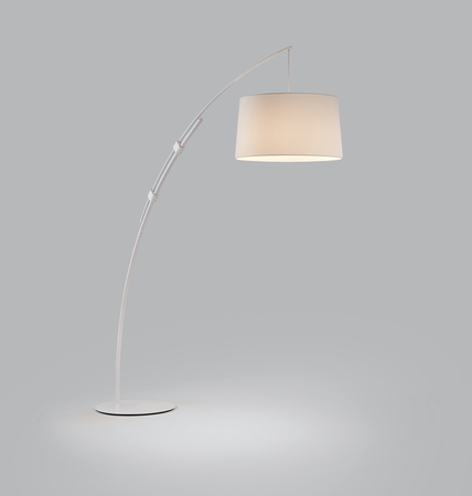 Lampa podłogowa CIRCULAR rozsuwana biała 1xE27 abażur biały w komplecie