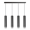 Lampa wisząca KIBO 4 BL/CHROME Emibig 643/4 czarny/chrom