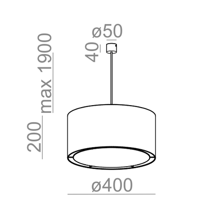 Lampa wisząca AQForm Arm 40 Biały Struktura