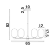 Lampa wisząca Luces Exclusivas BADESI - złoty LE43351