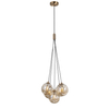 Lampa wisząca Italux Perlos PND-54456-5-HB-AMB Miodowy mosiądz