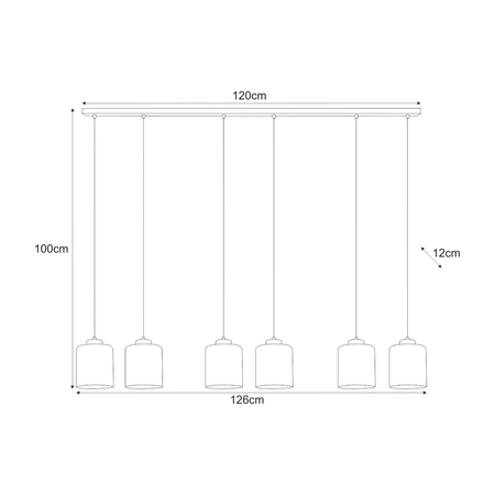 Lampa wisząca Kaja MIRI K-5577 czarny, grafitowy