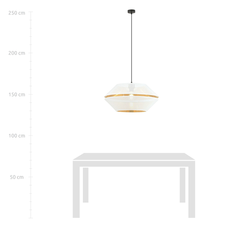 Lampa wisząca MALIA 1 Emibig 1184/1 biały/czarny