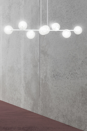 Lampa wisząca ROSSI 8 WH TRANSPARENT Emibig 877/8 biały