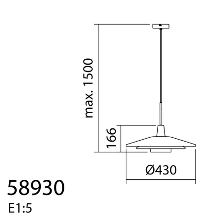 Lampa wisząca LEVEL czarny matowy, naturalny Ø40 1xE27
