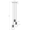 Sollux Lighting Lampa wisząca HALO 3P zielona oliwka SL.1725