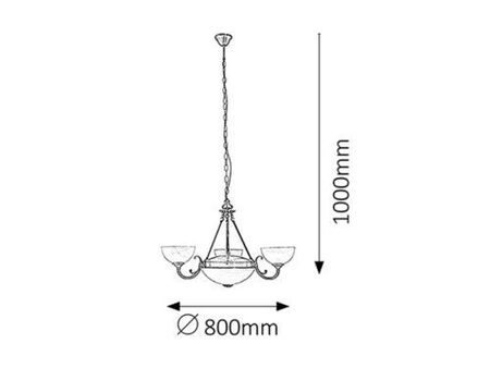 Żyrandol Rabalux Marlene 8543 brąz