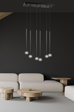 Lampa wisząca SELTER 6 BLACK Emibig 552/6 czarny
