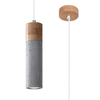 Sollux Lighting Lampa wisząca ZANE 1 szara SL.0965