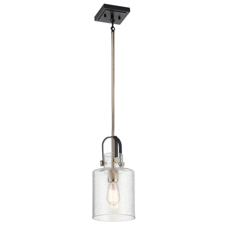 Lampa wisząca Kitner - 1 źródło światła - Polerowany nikiel Quintiesse QN-KITNER-P-PN
