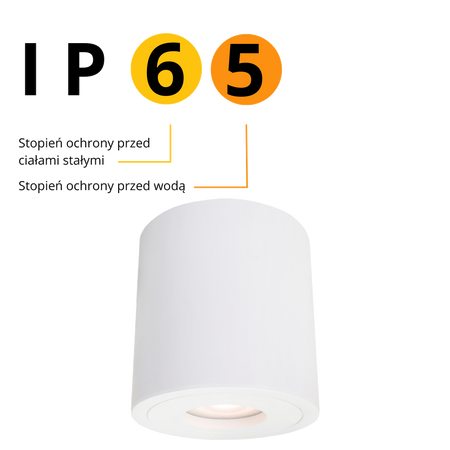 Oczko Faro XL natynkowa 1xGU10 biała IP65 LP-6510/1SM XL WH