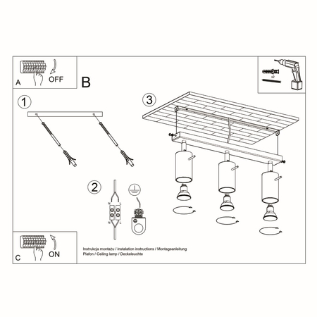 Sollux Lighting Plafon RING 3L beżowy SL.1496