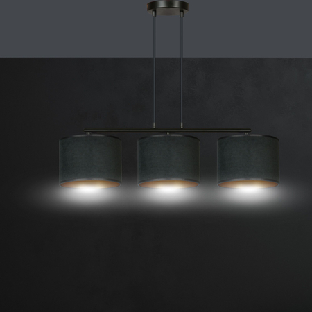 Lampa wisząca HILDE 3 BL BLACK Emibig 1054/3 czarny
