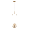 Lampa wisząca Kaja SVEN K-5396 złoty, bursztynowy