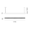Lampa wisząca Artemide 0223010A Calipso Linear 120