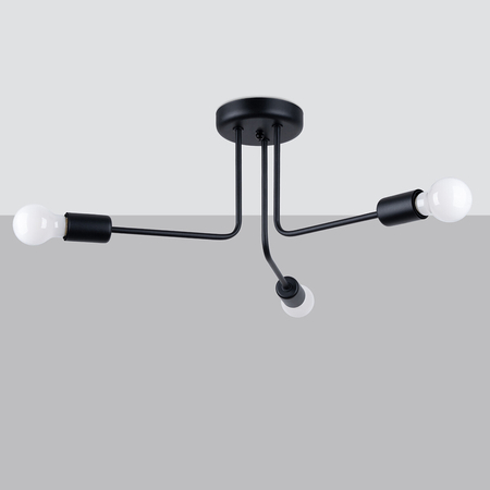 Sollux Lighting Żyrandol NORAH 3 czarny SL.1450