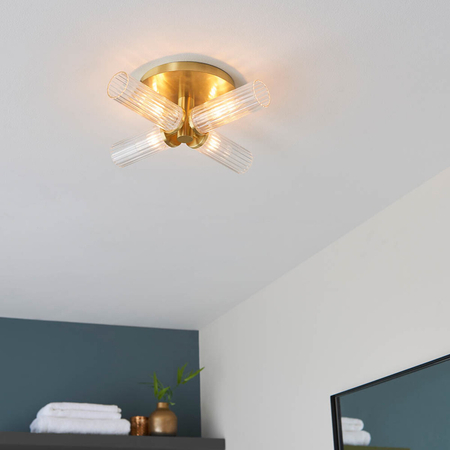 Lampa sufitowa Endon Lighting Talo 96160 mosiądz