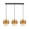 Lampa wisząca Italux PND-22132-3S-GD-AMB Złoty, bursztynowy
