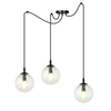 Lampa wisząca GIGI 3 BL TRANSPARENT Emibig 936/3 czarny