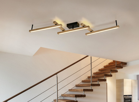 Lampa sufitowa Trio 626410530 drewniany