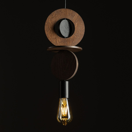 Lampa wisząca Nowodvorski DROPS WOOD C 11175 Ciemne drewno Czarny