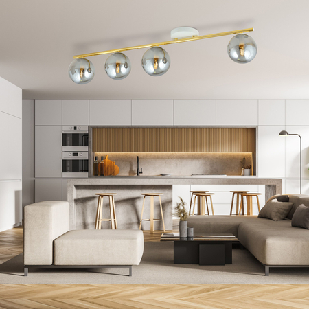 Lampa sufitowa MONZA 4 Emibig 1251/4 biały/złoty