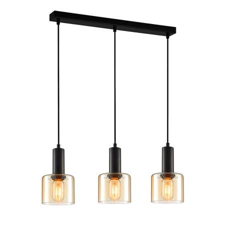 Lampa wisząca Italux PND-65342-3-BK+AMB Santia