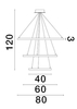 Lampa wisząca Luces Exclusivas IRUN - złoty LE43304