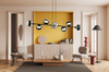 Lampa wisząca ROSSI 8 BL STRIPE Emibig 1229/8 biały/beżowy