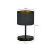 Lampa stołowa HILDE LN1 BL BLACK Emibig 1054/LN1 czarny