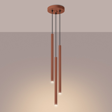 Sollux Lighting Lampa wisząca PASTELO 3P zielona oliwka SL.1521