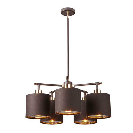 Żyrandol Elstead Lighting Balance brązowy BALANCE5-BRPB