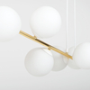 Lampa wisząca GRAVITY 6 Emibig 1242/6 biały/złoty
